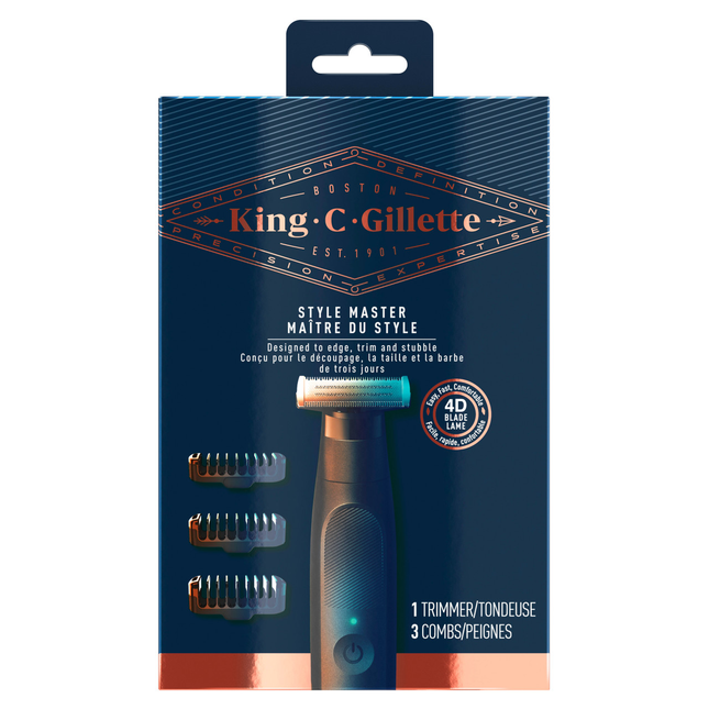 King C Gillette - Tondeuse électrique Style Master | 4 pièces