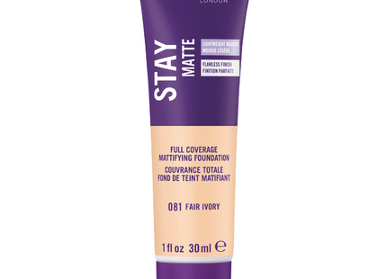 Rimmel - Stay Matte Lightweight Mousse Foundation - 081 Fair Ivory |  | 30 mL