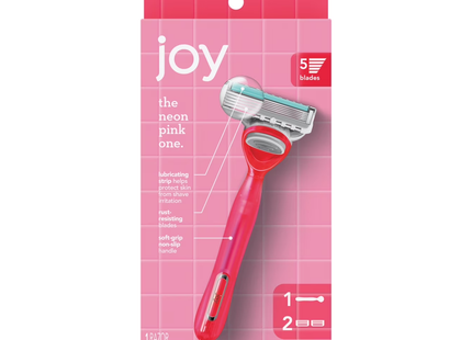 Joy - Razor & 2 Cartridges | Lavender or Neon Pink