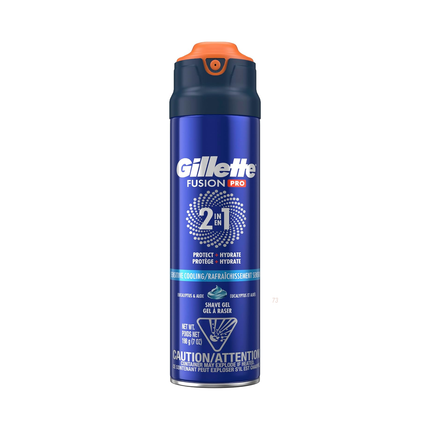 Gillette Pro - Gel à raser hydratant 2 en 1 pour peaux sensibles | 198 g