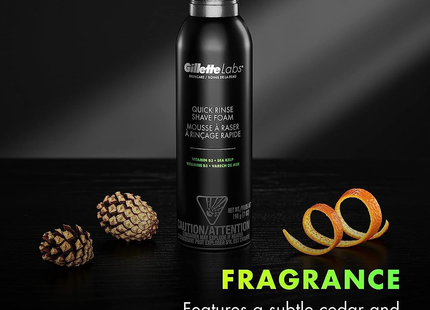 Gillette Labs - Quick Rinse Shave Foam - Vitamin B3 + Sea Kelp