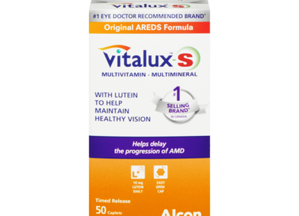 Vitalux-S - Mulitvitamin & Multimineral  - Original  AREDS Formula | 50 Time Released Caplets