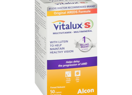 Vitalux-S - Mulitvitamin & Multimineral  - Original  AREDS Formula | 50 Time Released Caplets