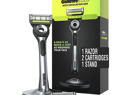 Gillette - Exfoliating Bar Razor | Razor + Cartridge + Stand