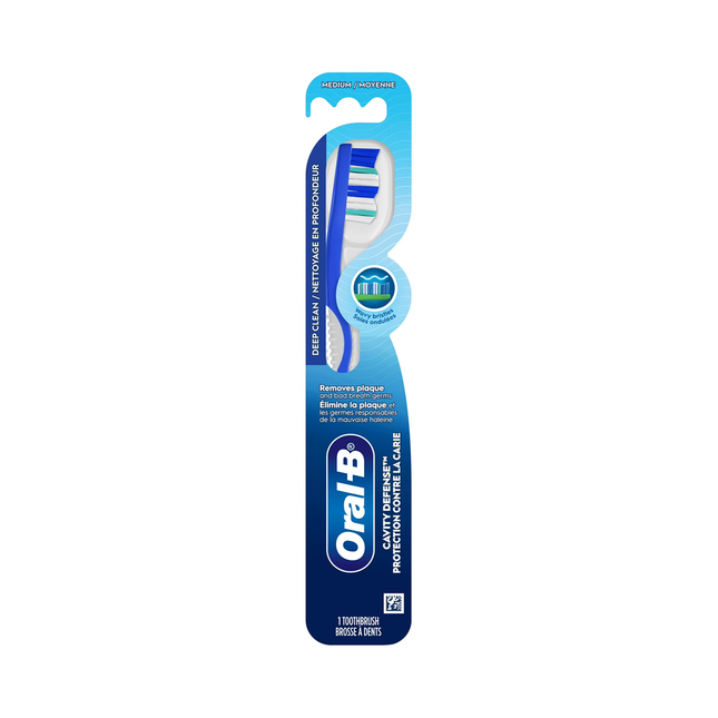 Oral-B - Brosse à dents Cavity Defense Nettoyage en profondeur | Moyenne