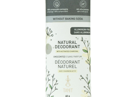 Tanit - Déodorant naturel, sans parfum + charbon | 60 g
