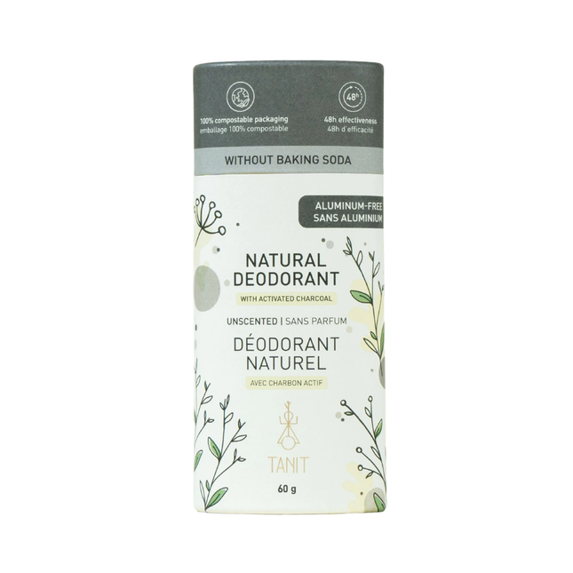 Tanit - Déodorant naturel, sans parfum + charbon | 60 g