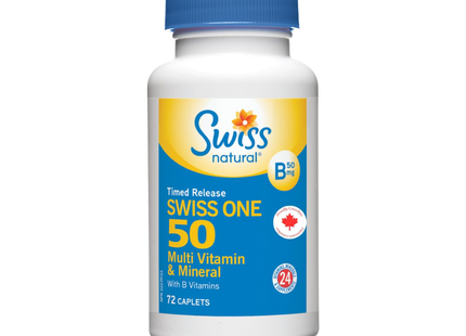 Swiss Natural - Swiss One 50 TR Multi with B Complex | 72 Capsules