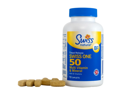 Swiss Natural - Swiss One 50 TR Multi with B Complex | 72 Capsules