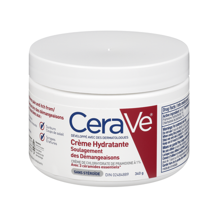 CeraVe - Crème hydratante pour soulager les démangeaisons | 340g