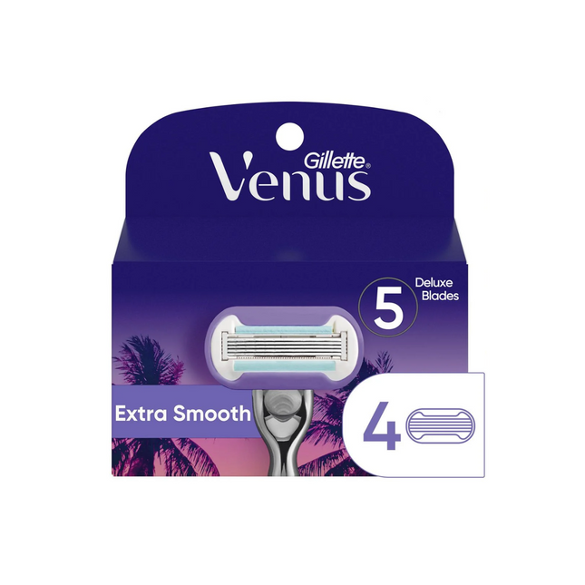 Gillette - Venus Extra Smooth Miami Midnight Replacement Blades | 4 Cartridges