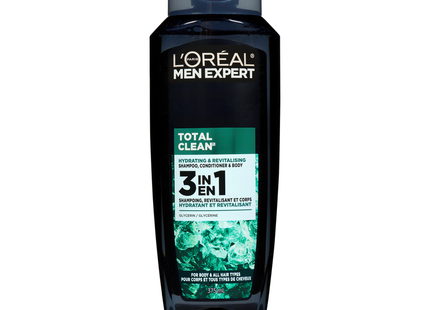 L'Oréal - Men Expert Total Clean Shampoo, Conditioner & Body 3In1 | 375 mL
