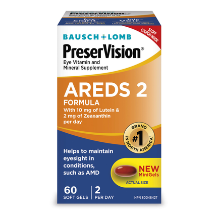 Bausch + Lomb - Formule PreserVision AREDS 2 | 60 gélules molles