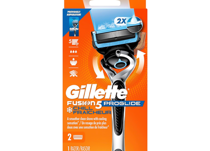 Gillette - Fusion 5 ProGlide Chill | 1 Razor + 2 Cartridges