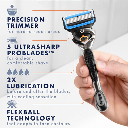 Gillette - Fusion 5 ProGlide Chill | 1 Razor + 2 Cartridges