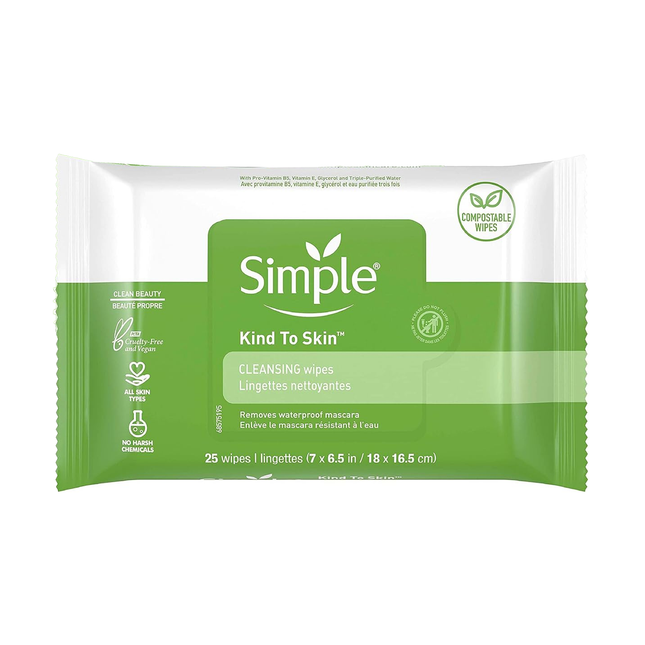 Simple - Kind To Skin Cleansing Wipes | 25 Wipes