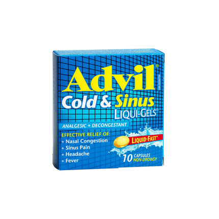 Advil - Gels liquides pour rhume et sinus 200 MG | 10 à 40 gélules