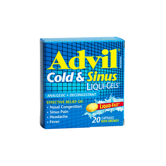 Advil - Rhume et sinus, ibuprofène 200 mg, Liqui-Gels | 10 à 40 capsules