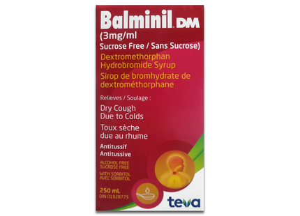 Teva - Balminil DM 3 mg/mL Syrup - Sugar Free | 250 mL