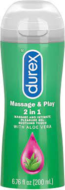 Durex - Play Massage Gel de massage et lubrifiant apaisant 2 en 1 - à l'aloe vera | 200 ml