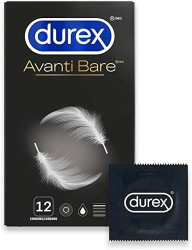 Durex - Avanti-Bare - Lubricated Condoms | 12 Condoms