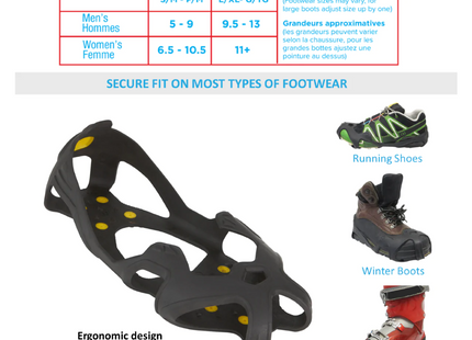 IceTrax - Pro Traction Aid With Tungsten Carbide Ice Spikes | L/XL