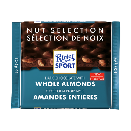 Ritter Sport - Dark Chocolate with Whole Almonds | 100 g