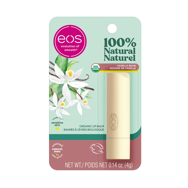 eos - Baume à lèvres au karité 100 % naturel - Gousse de vanille | 4g