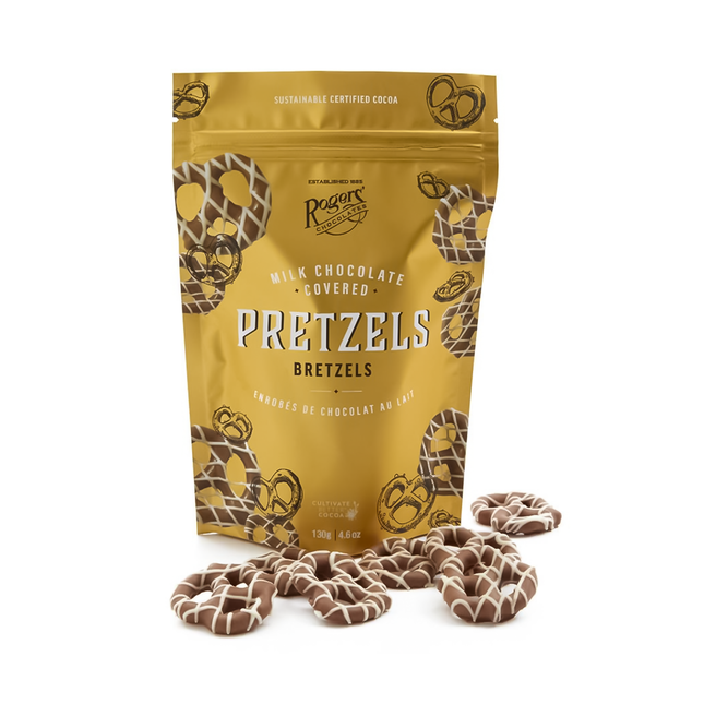Rogers' Chocolate - Milk Chocolate Covered Pretzels | 130 g