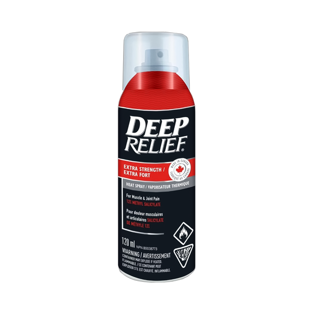 Deep Relief - Extra Strength Heat Spray for Muscle & Joint Pain | 120 mL