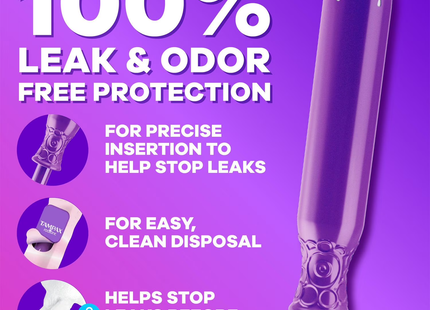 Tampax - Radiant Tampons with Plastic Applicators Duo Pack, Super & Regular | 28 Tampons