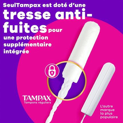 Tampax - Tampons Radiant avec applicateur en plastique | 12 tampons super et 16 tampons réguliers