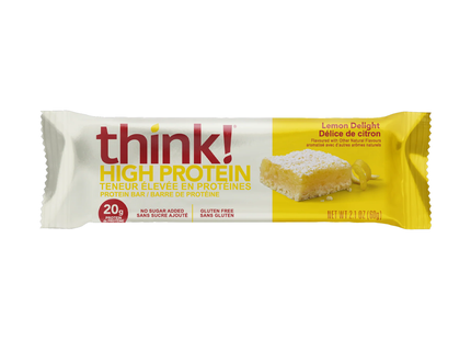 think! - High Protein Bar No Sugar Added, Lemon Delight | 60 g