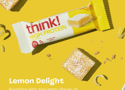 think! - High Protein Bar No Sugar Added, Lemon Delight | 60 g