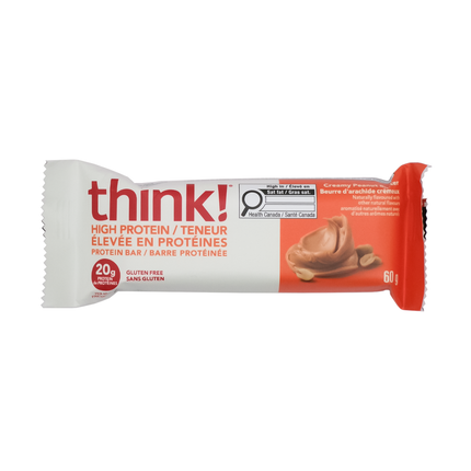 think! - High Protein Bar Gluten Free, Creamy Peanut Butter | 60 g