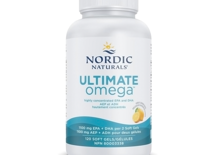 Nordic Naturals - Ultimate Omega - 1280 mg d'oméga-3 pour 2 gels mous | 60 gélules molles