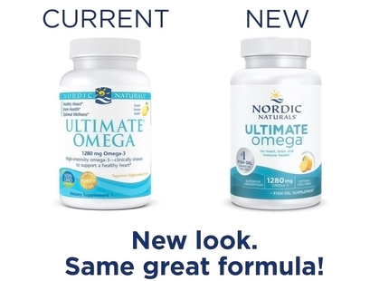 Nordic Naturals - Ultimate Omega - 1280 mg d'oméga-3 pour 2 gels mous | 60 gélules molles
