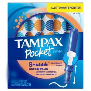 Tampax - Pocket Pearl - Super Plus Absorbency - Unscented | 18 Compact Tampons