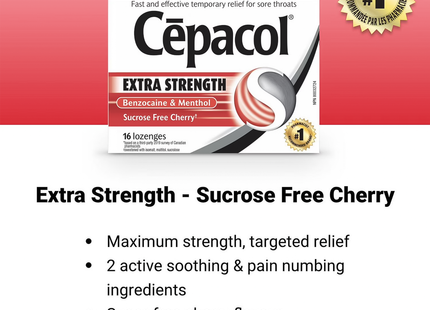 Cepacol - Extra Strength Cherry Lozenges | 16 Lozenges