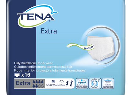 Tena Extra Fully Breathable Underwear - Large | 16 Count