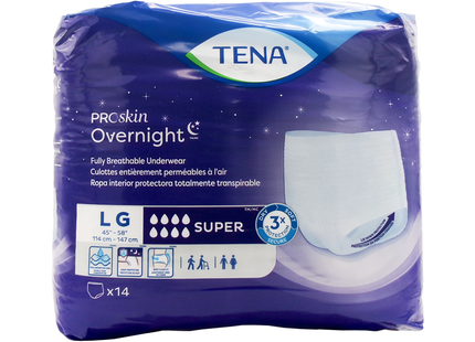Tena - Proskin Overnight Underwear Super Protection - Large | 14 Count