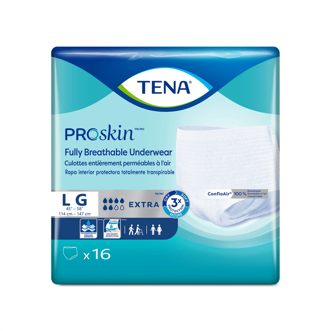 Tena - Proskin Fully Breathable Underwear Extra Protection - Large | 16 Count