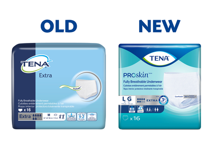 Tena - Culotte Entièrement Respirante Proskin Extra Protection - Grande | Paquet de 16