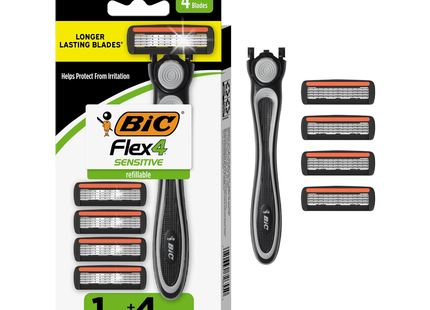BIC - Hybrid Flex 4 Titanium | 4 lames de rechange