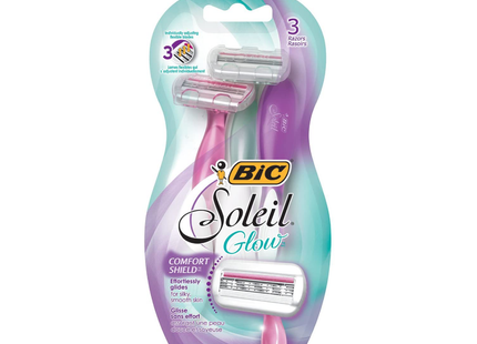 BIC - Soleil Glow Disposable Razors | 3 Razors