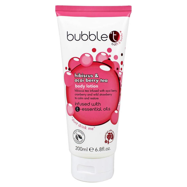 Bubble t - Lotion pour le corps au thé à l'hisbiscus et aux baies d'açai