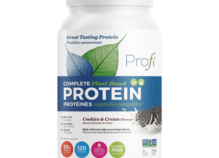 Profi - Complete Plant-Based Protein - Cookies & Cream Flavour | 25 Servings -  700 g