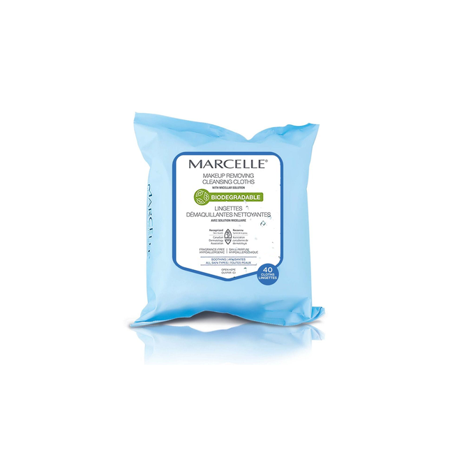 Marcelle - Lingettes nettoyantes démaquillantes | 40 chiffons