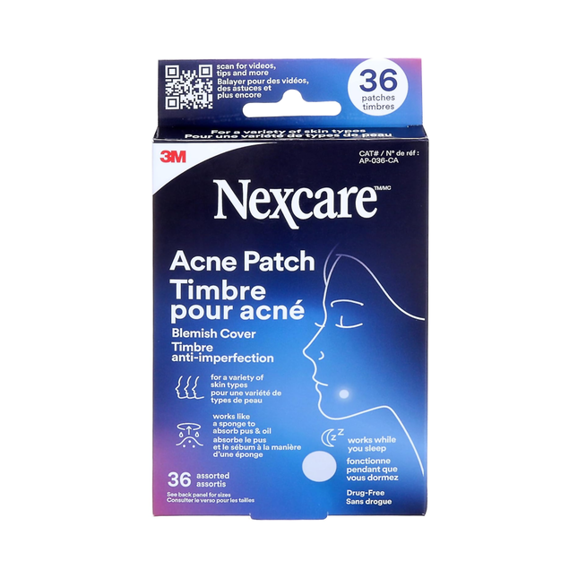 Nexcare - Patch anti-acné, cache-imperfections | 36 patchs assortis