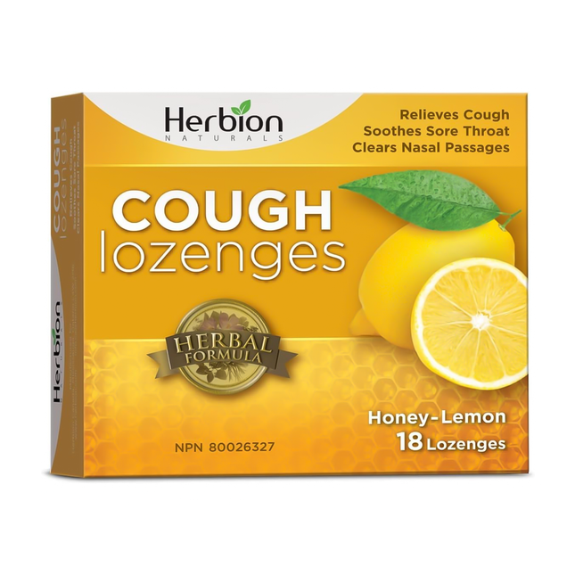 Herbion Naturals - Pastilles contre la toux, miel-citron | 18 pastilles